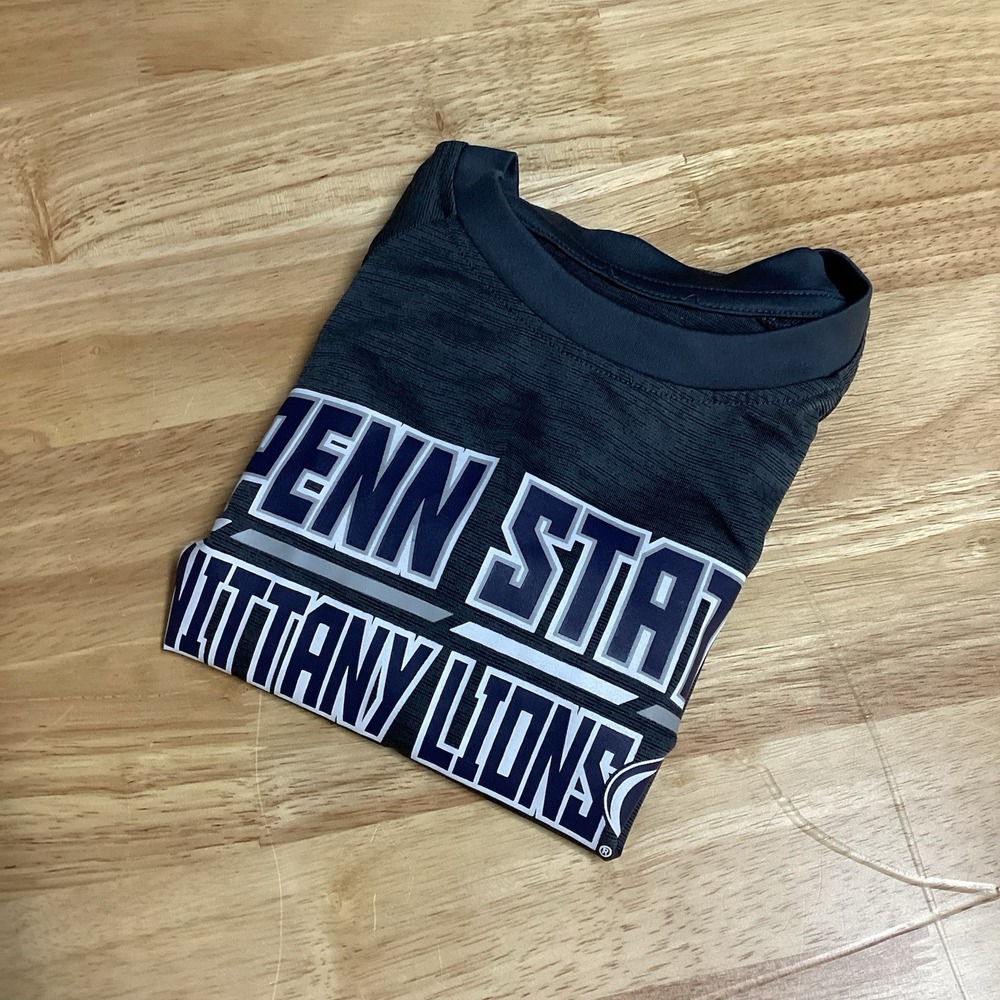 Boys Rivalry Threads Penn State Nittany Lions Long Sleeved‎ Performance Tee Gray